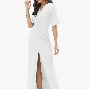 Wedding Time. Elegant White Maxi Dress
